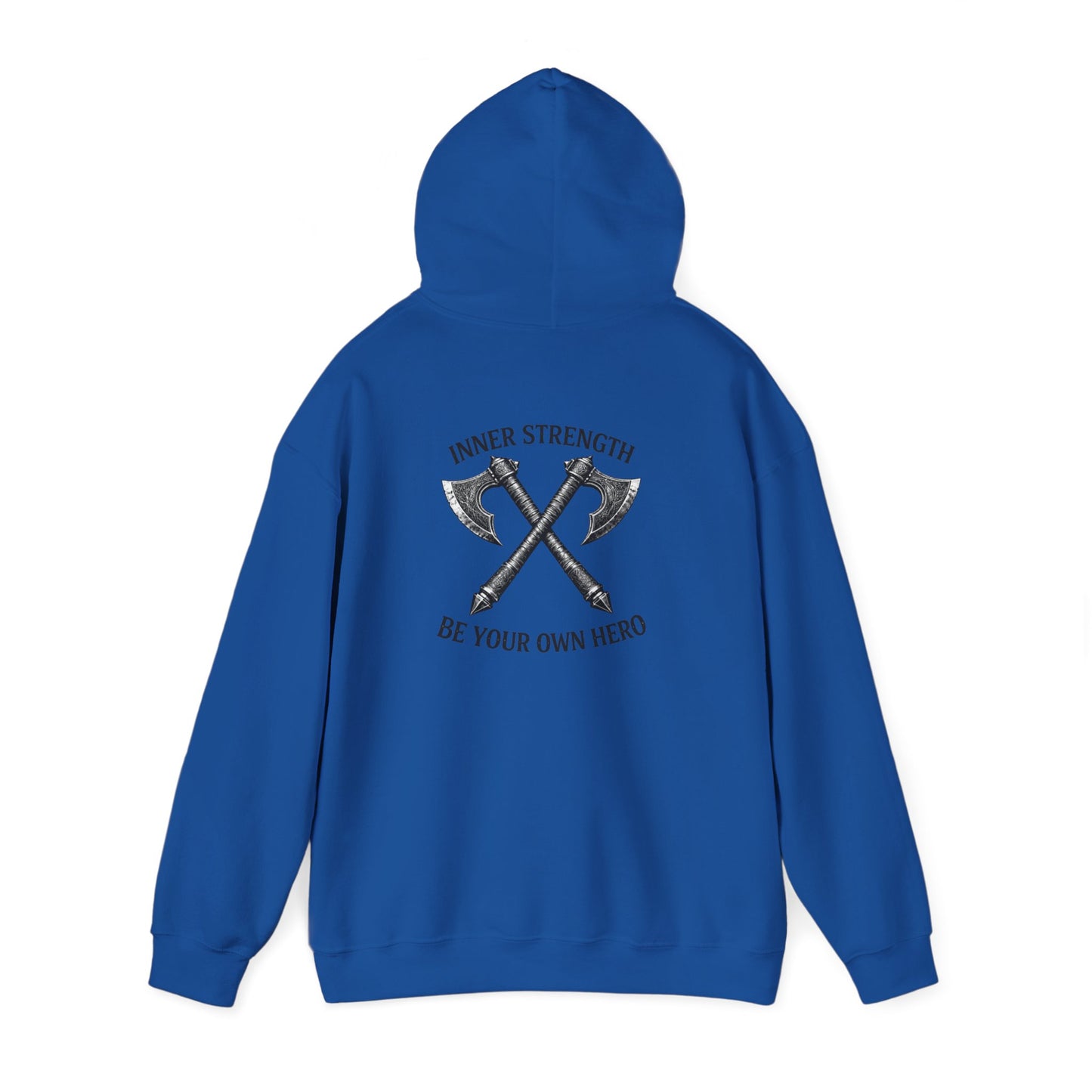 Inner Strength Be Your Own Hero Hoodie – Motivational Gym Hoodie – Strength & Fitness Pullover