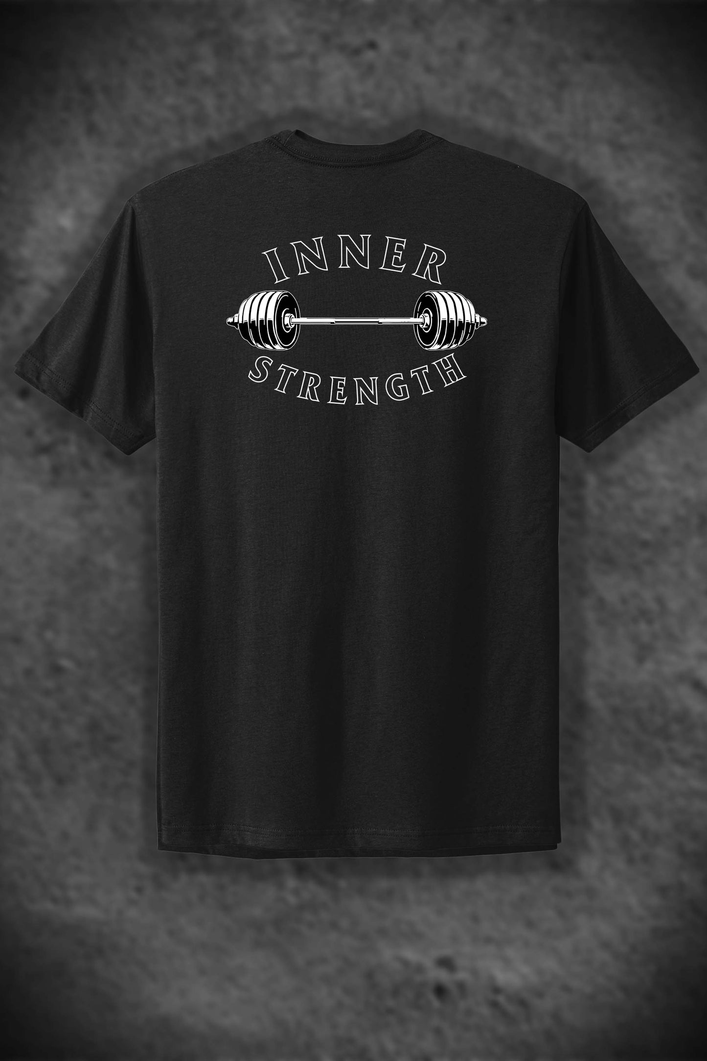 Inner Strength- A Basic Tagline Barbell T-shirt