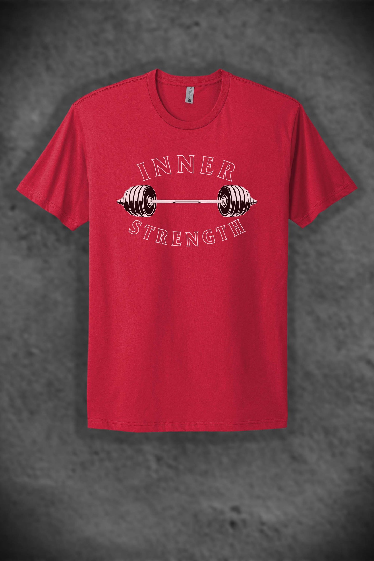 Inner Strength- A Basic Tagline Barbell T-shirt